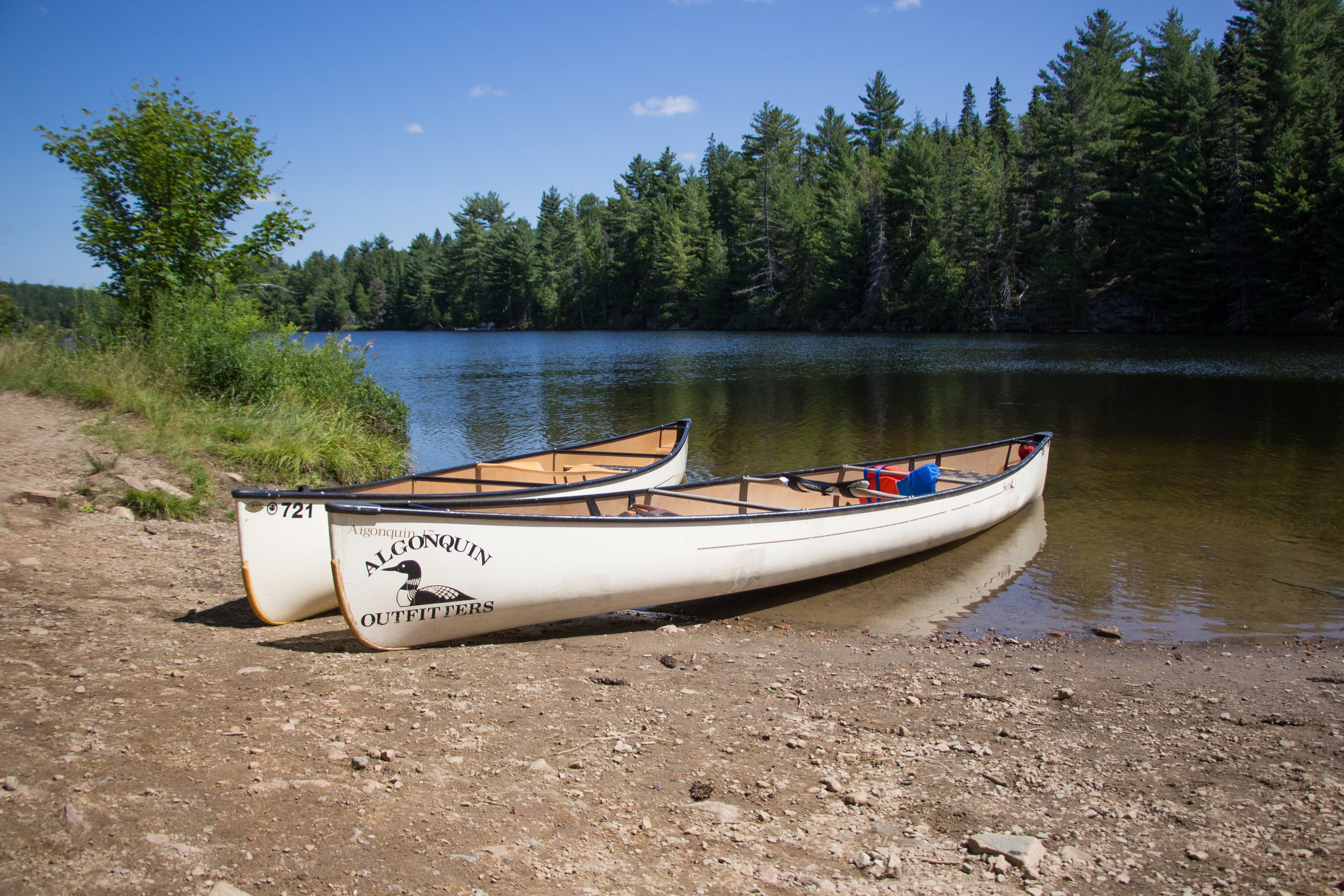 Canoes on Algonquin Lake