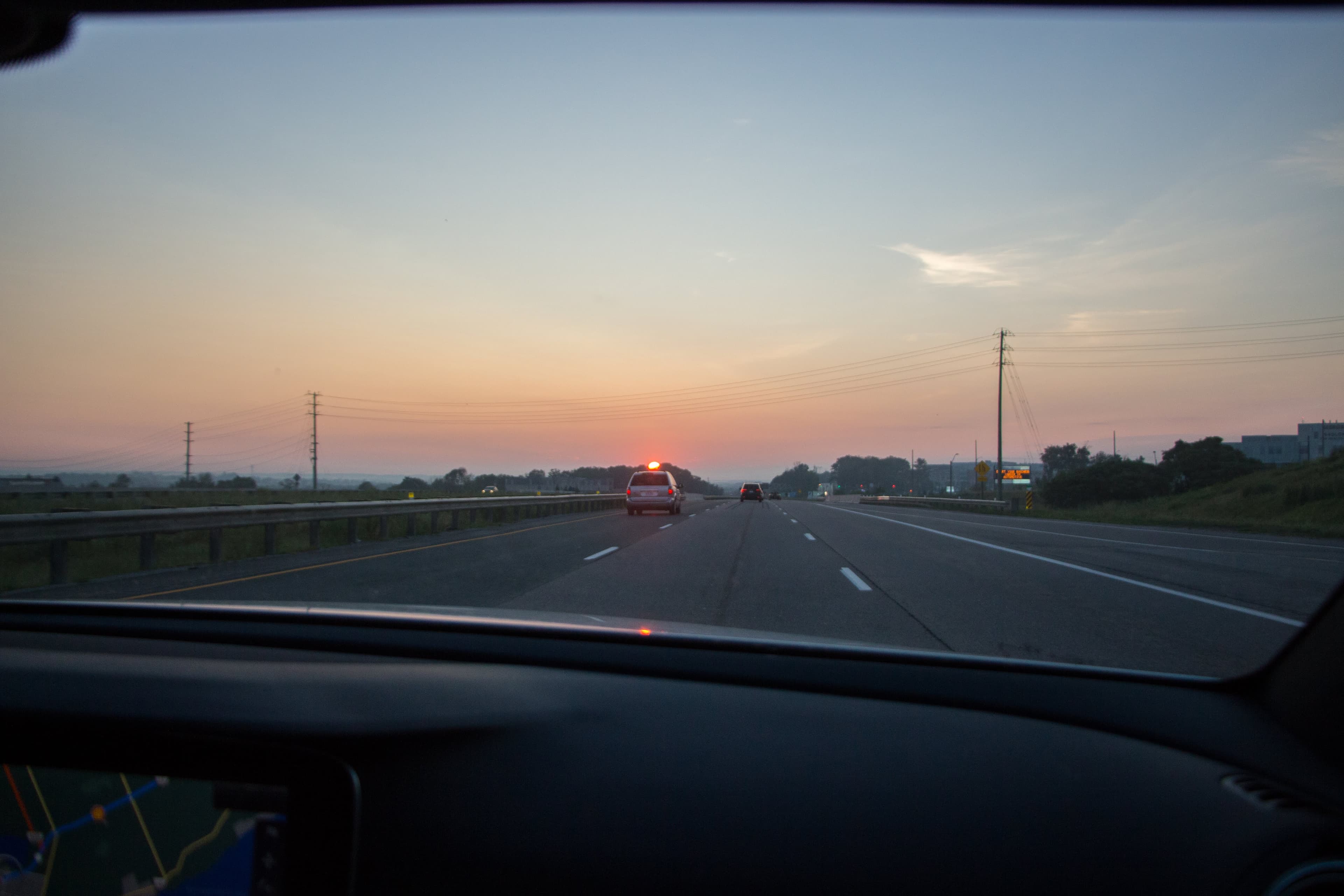Sunrise drive on Hwy 400