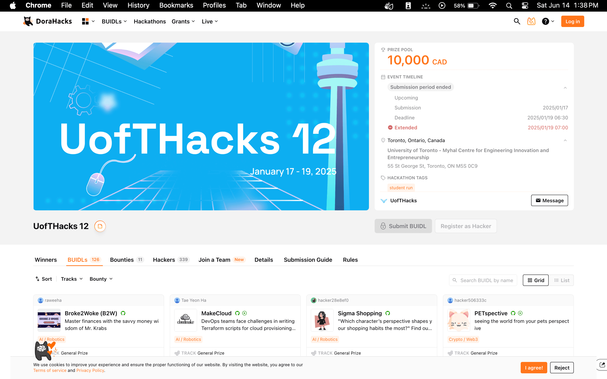 Assortment of hackathon projects